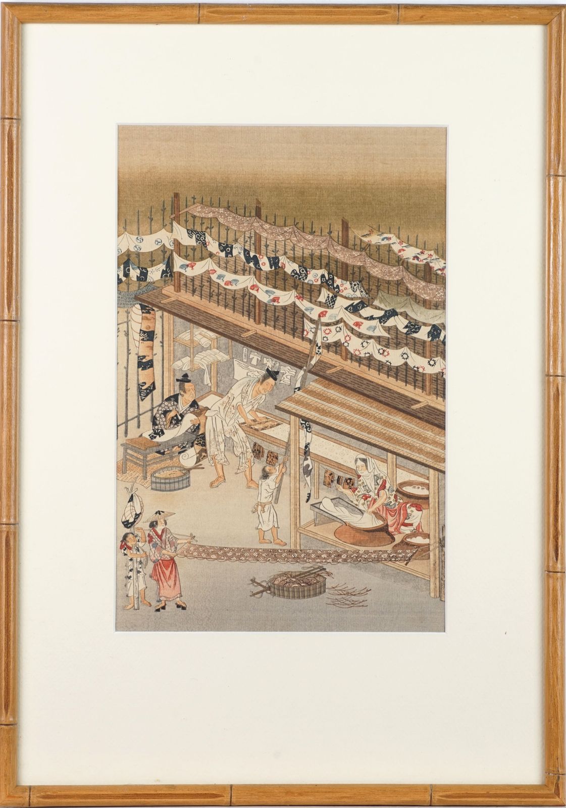 Artisans At Work, Japanese Woodblock After Kano Yoshinobu photo furniture