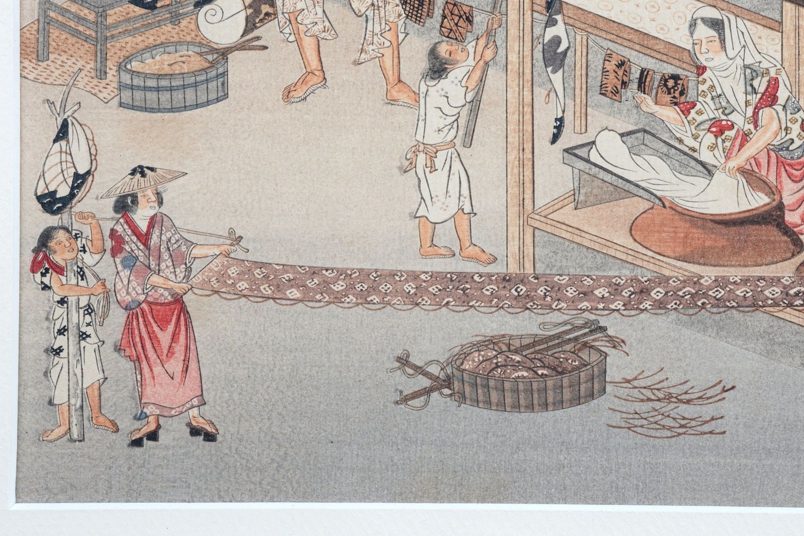 Artisans At Work, Japanese Woodblock After Kano Yoshinobu photo Art
