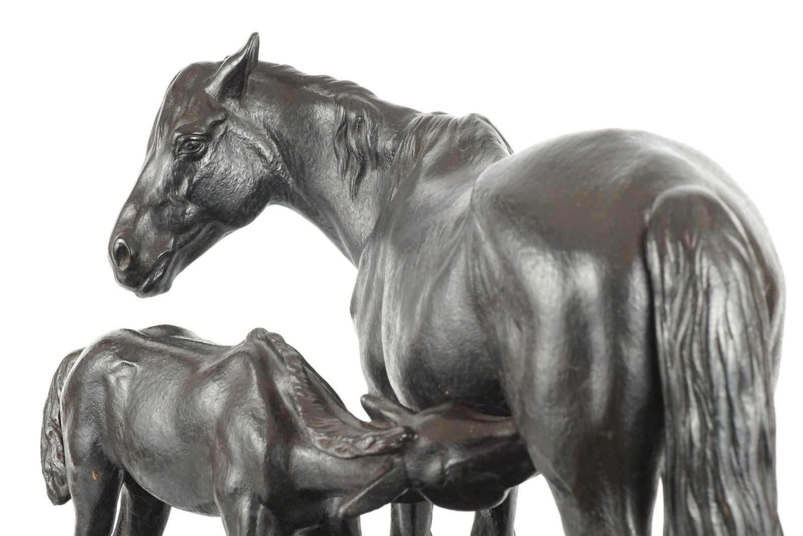 Mare With Foal, After Peter Clodt Von Jurgensburg, 1962 Kasli Iron Figure photo furniture