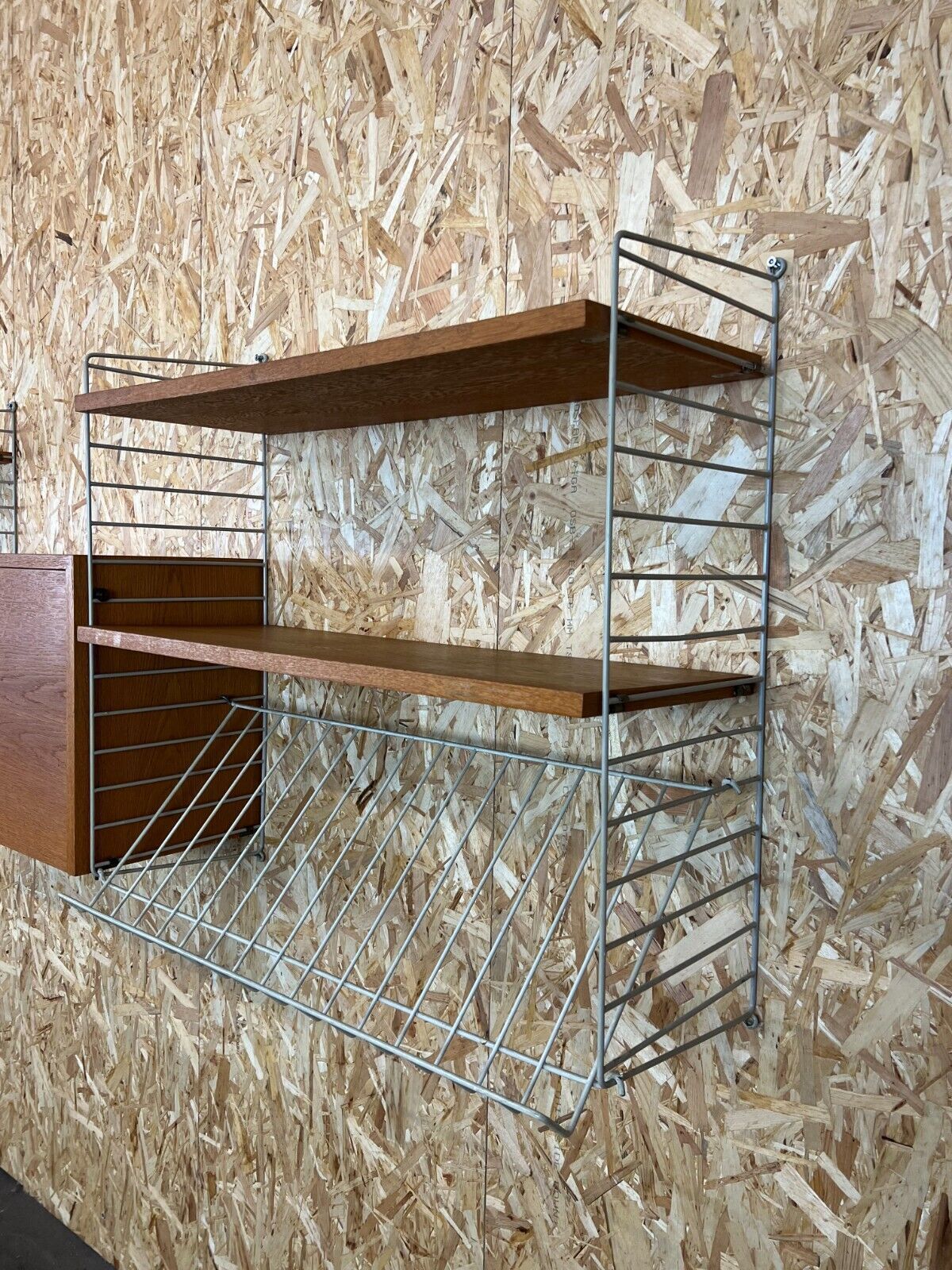60's 70's Oak String Shelf Module By Kajsa And Nils Nisse Strinning Sweden photo vintage