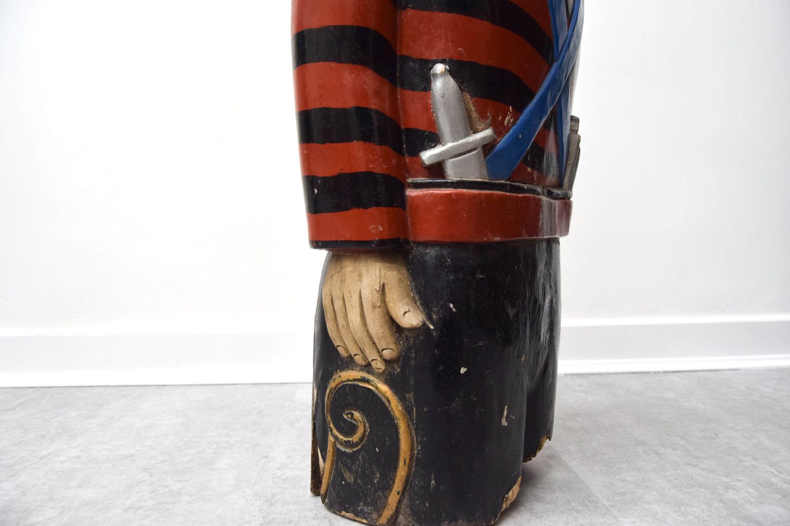 photo furniture Hand Painted & Carved Late 19th Century Figure Head, In The Form Of A Pirate