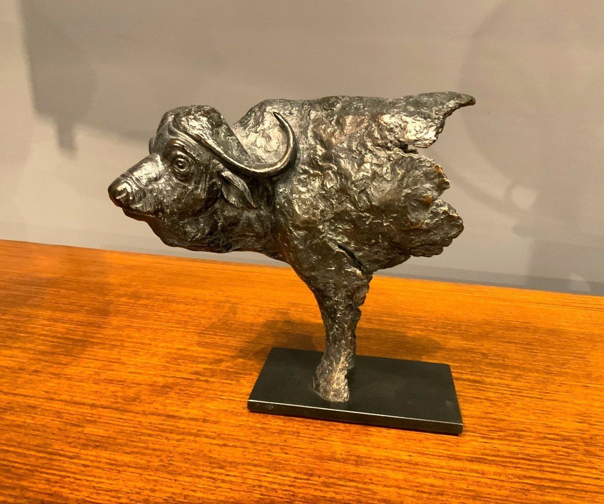Bronze Animal By Florence Jacquesson "Fragment Of Buffalo" photo Art