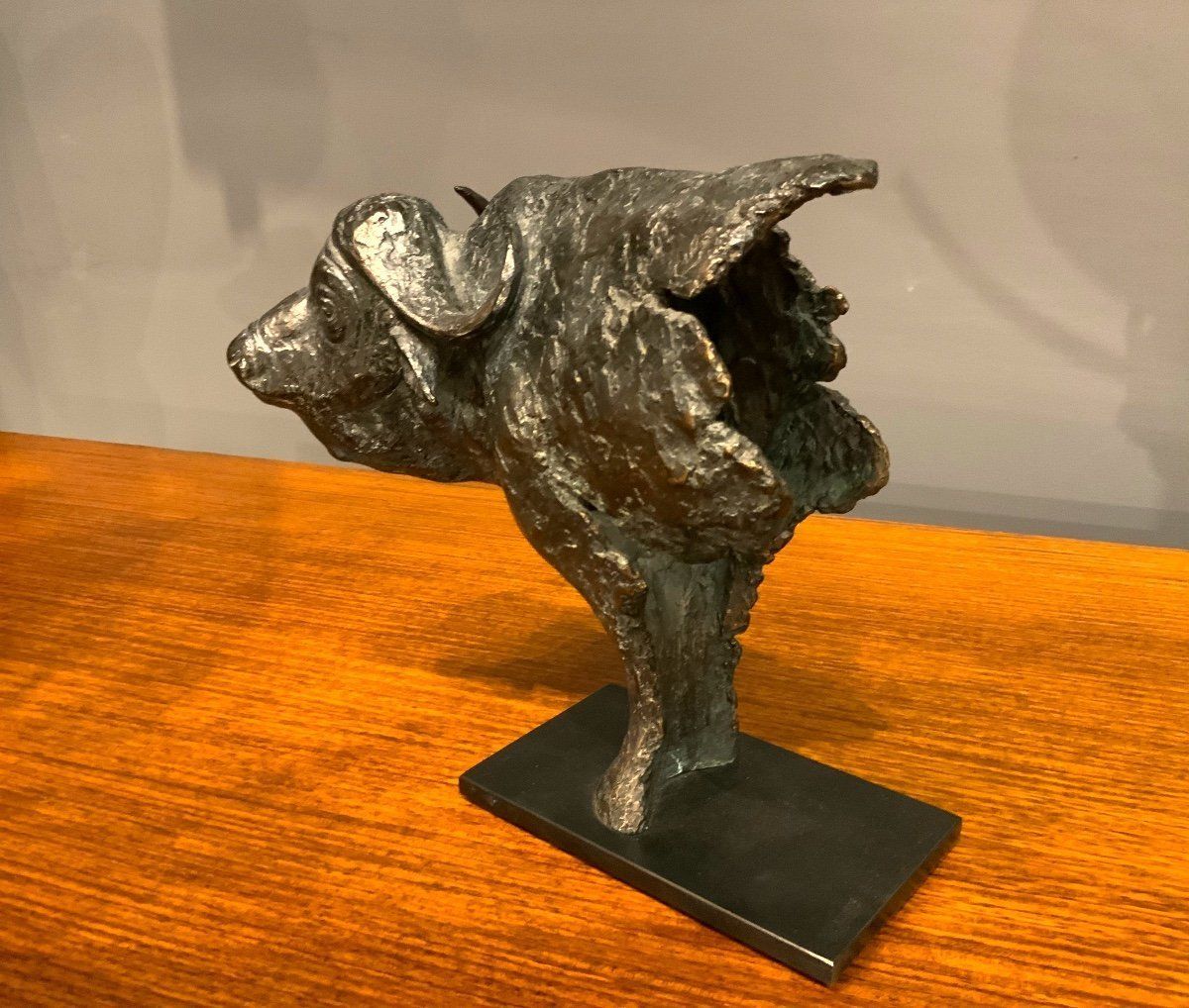 Bronze Animal By Florence Jacquesson "Fragment Of Buffalo" photo vinterior