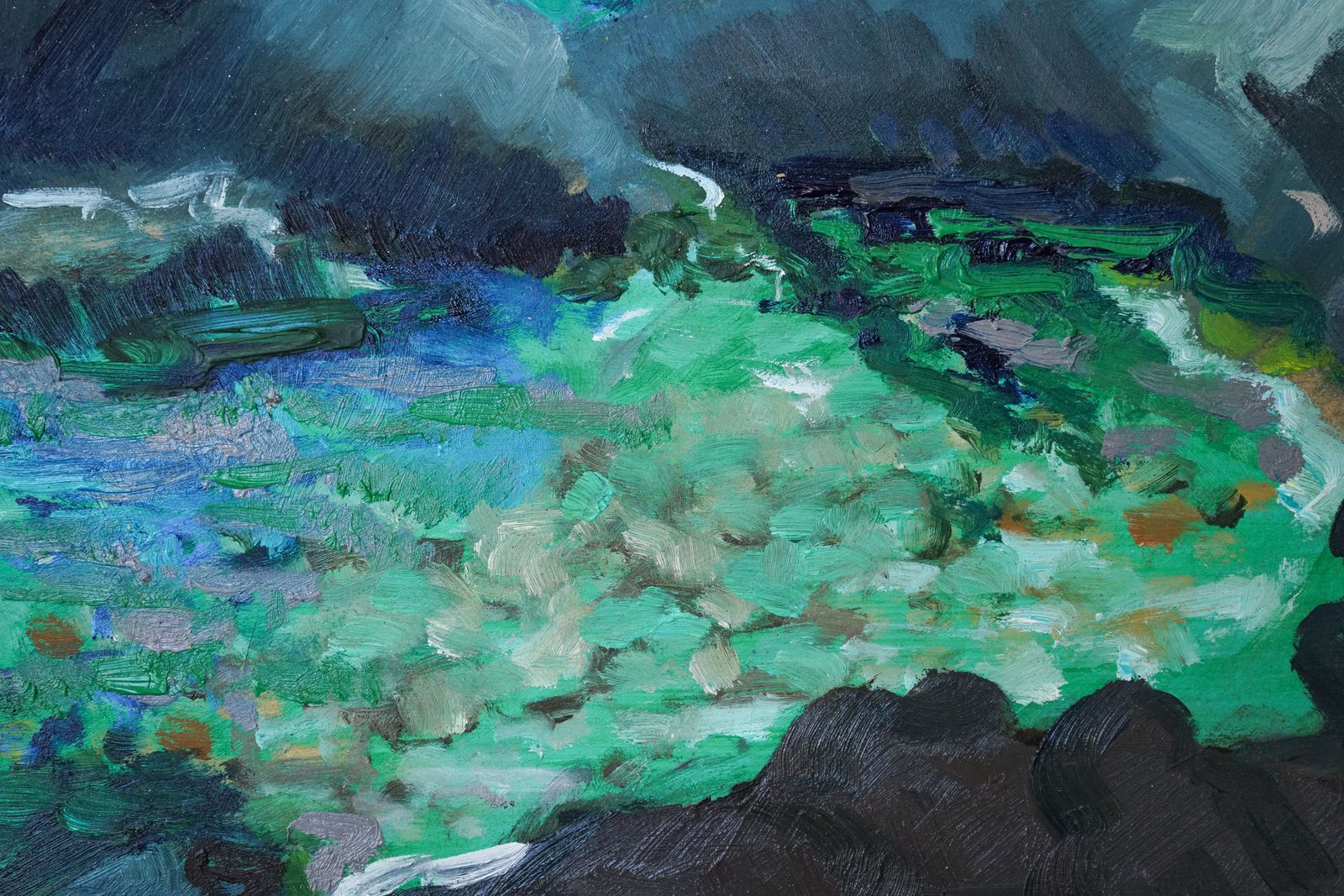 Fosca Bay   Costa Brava   En Plein Air Oil Study photo for sale