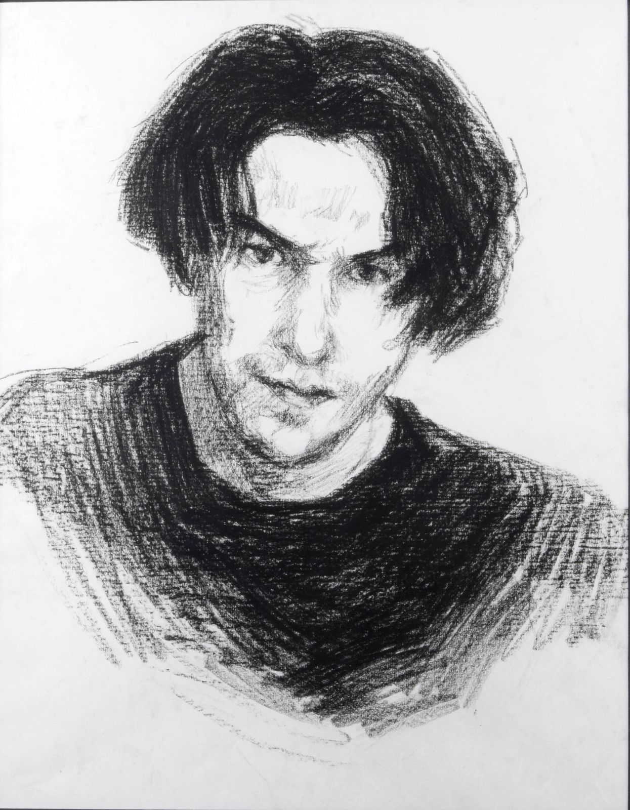 Original Pastel On Paper   Male Portrait   Keanu Reeves   Professionally Framed photo furniture