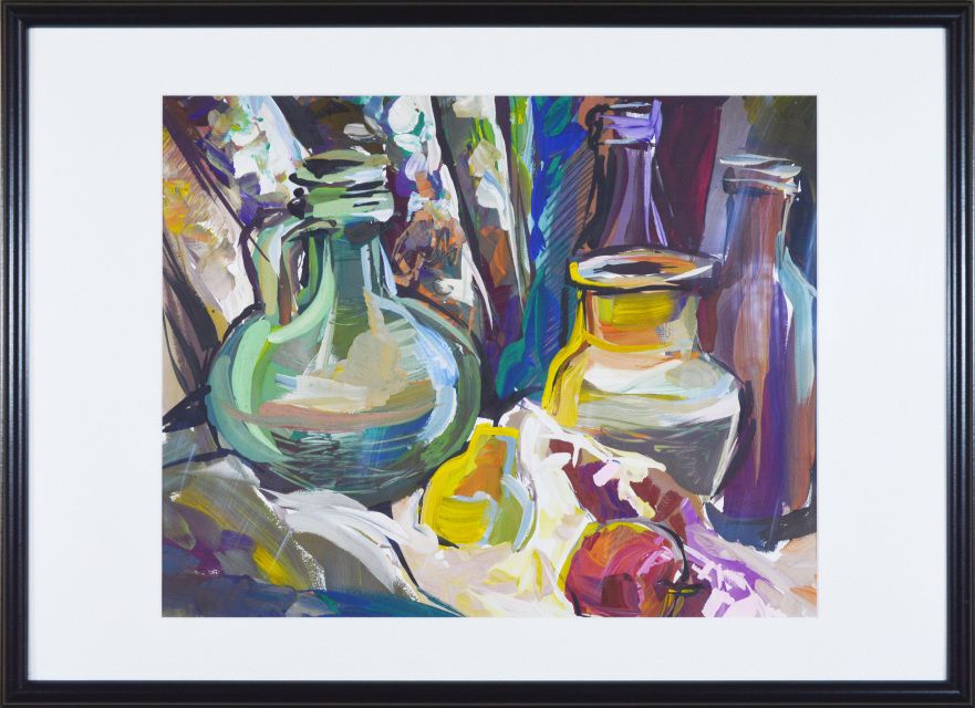 Inga Kallagova Goehnner   Still Life Ceramic Pots With Fruits