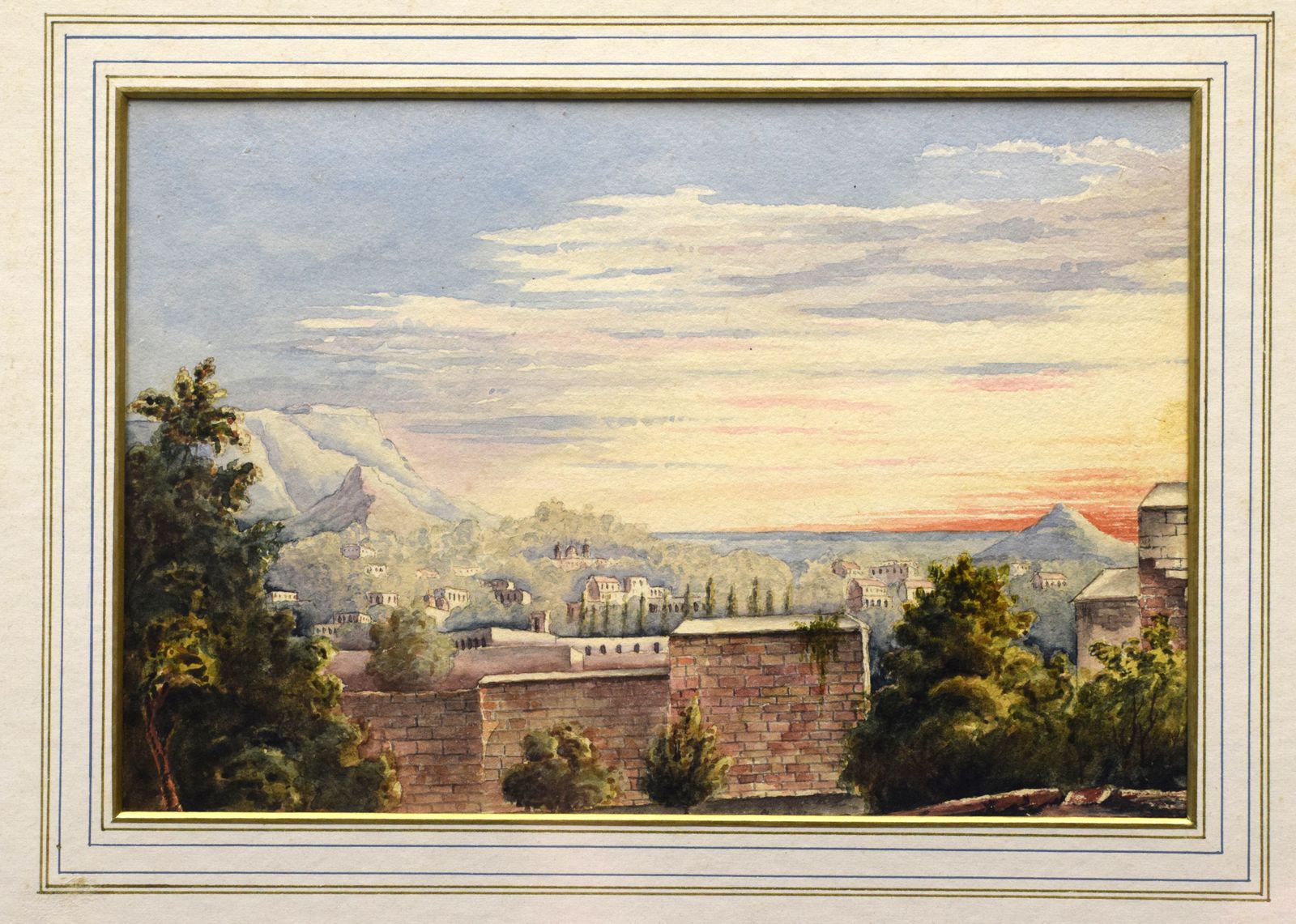 19th Century English School Watercolour Of A Landscape photo Art