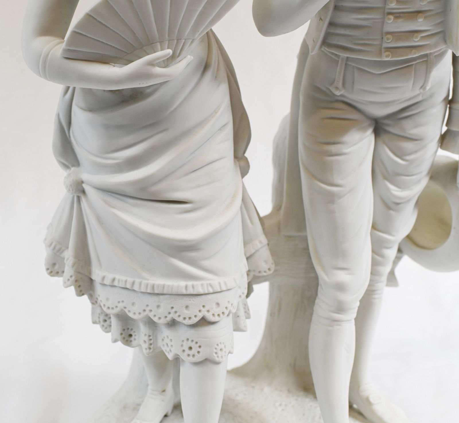 Parian Biscuit Ware Statue Lovers French Parian Antique photo vinterior