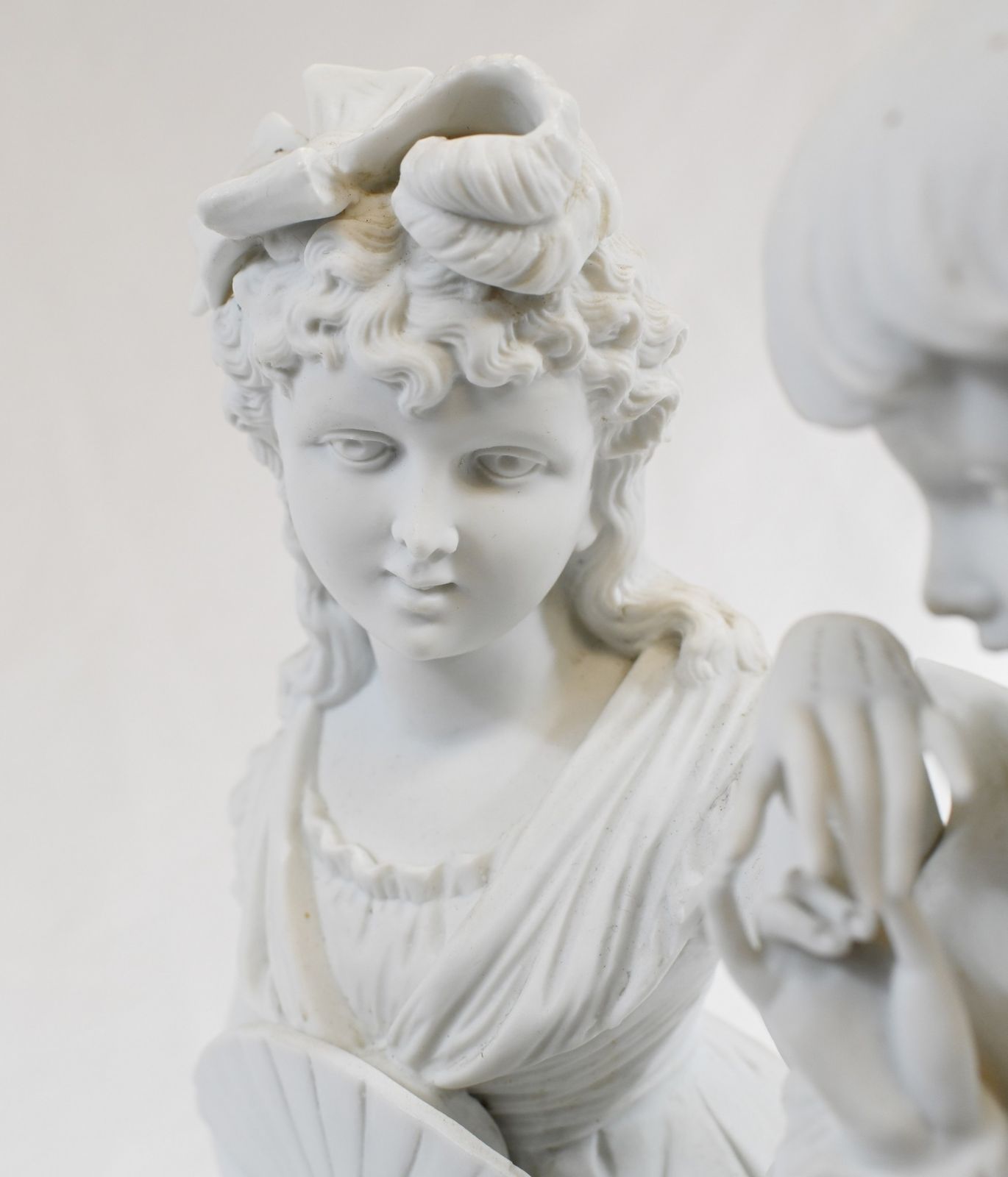 Parian Biscuit Ware Statue Lovers French Parian Antique photo buy