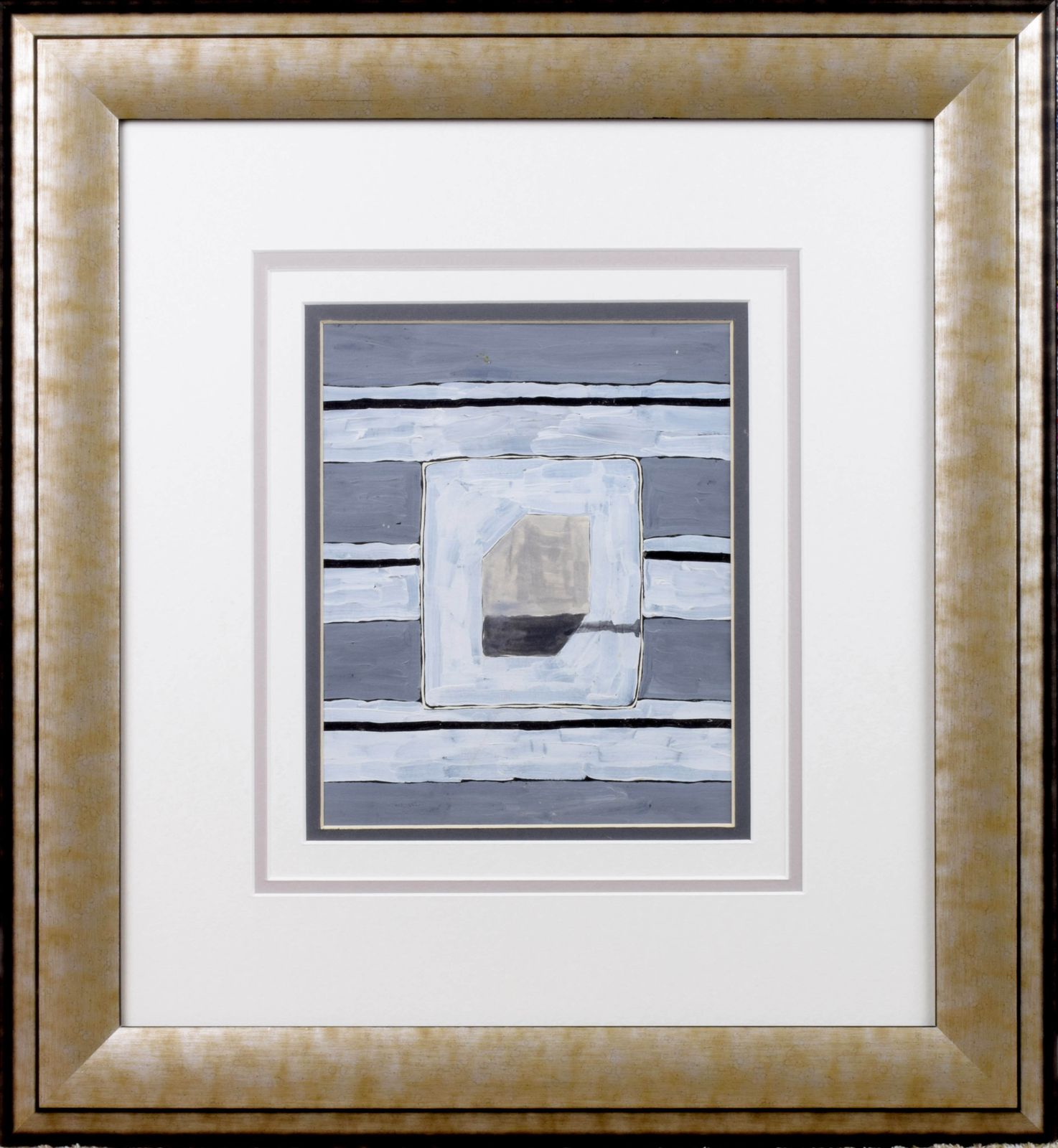 Original Mixed Media On Paper   Geometric Study Framed And Glazed, Painting Art