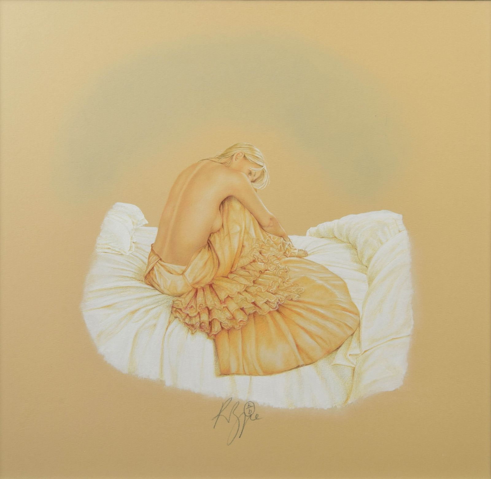 Kay Boyce Original Pastel "Day Dreaming" Framed And Glazed photo furniture