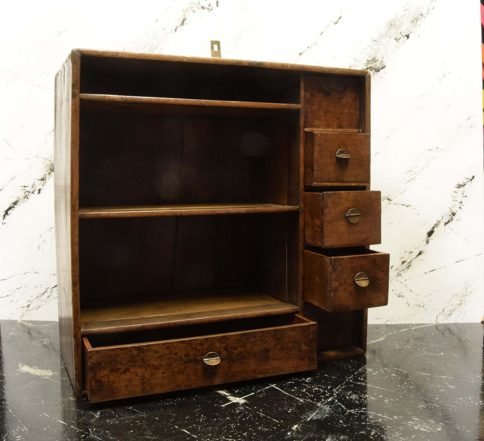 Mid 19th Century Chinese Camphor Wood Spice Cabinet photo furniture