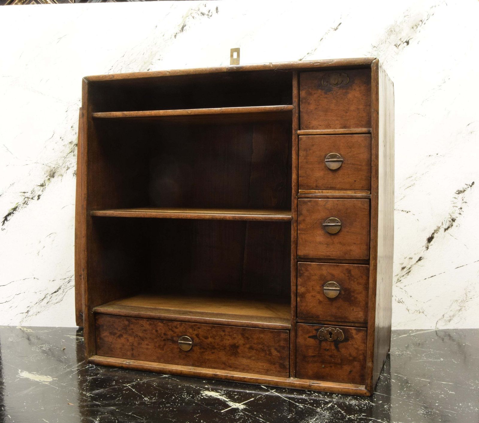 Mid 19th Century Chinese Camphor Wood Spice Cabinet photo Furniture