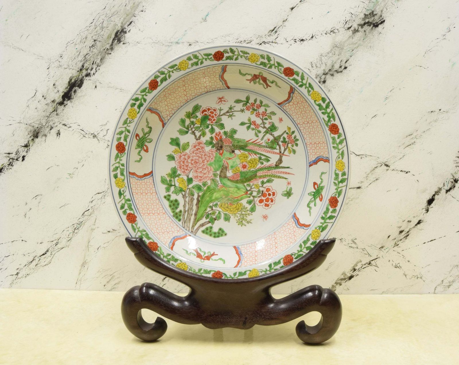 20th Century Chinese Famille Verte Wucai Charger