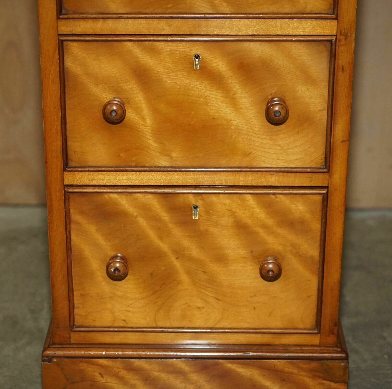 Antique Victorian Fully Stamped Morris & Co Circa 1880 Satinwood Pedestal Desk photo buy