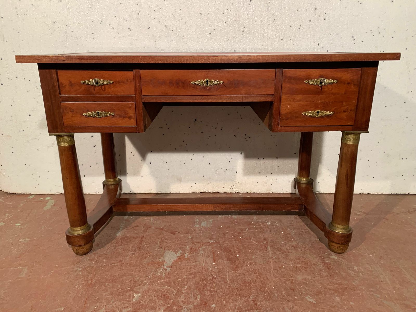 Empire Style Desk In Mahogany And Veneer XX Century photo furniture