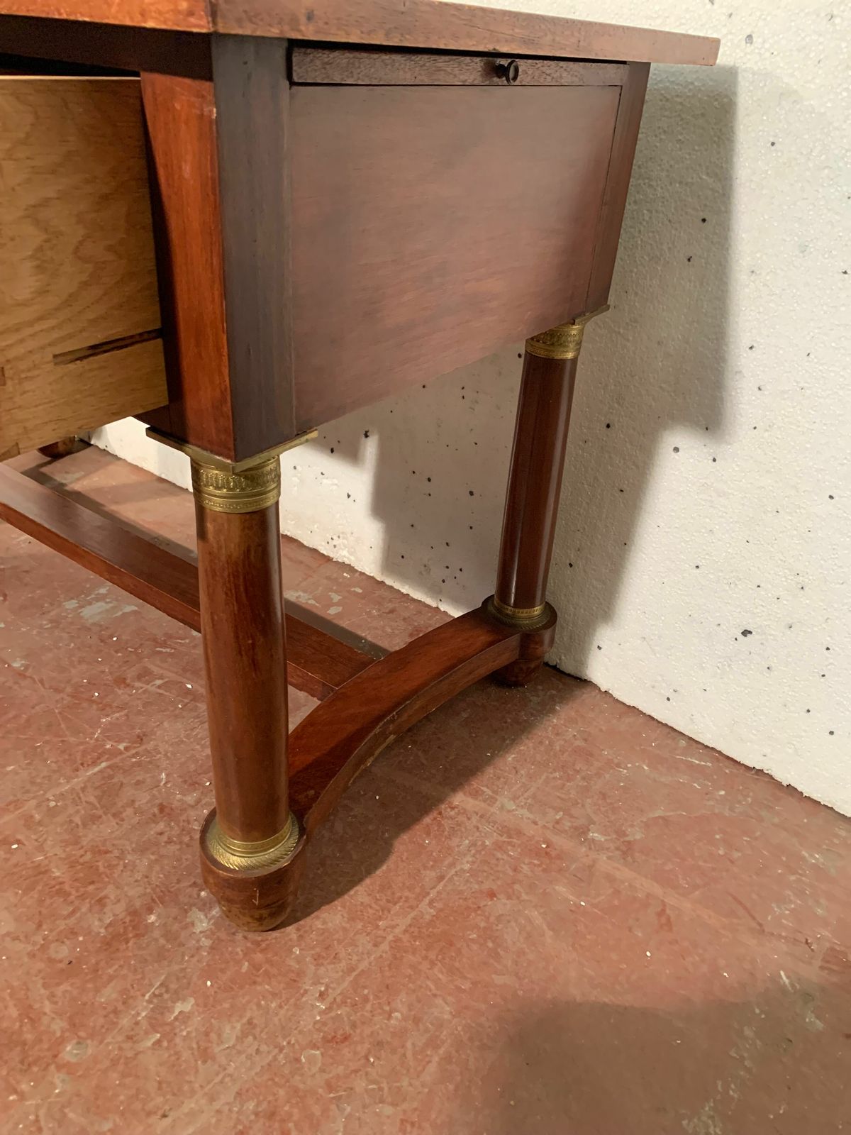 Empire Style Desk In Mahogany And Veneer XX Century photo vintage