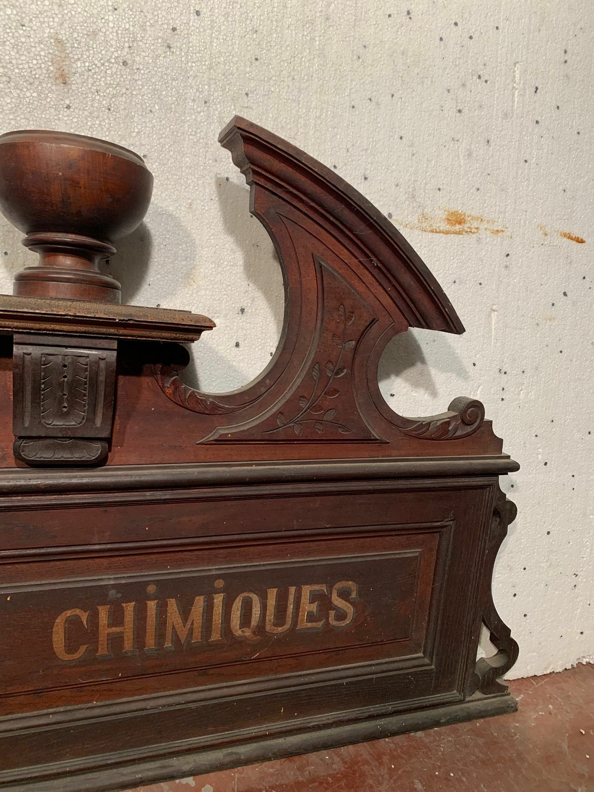 Pediment Or Top Of Furniture In Natural Wood XIX Century photo 1012.62