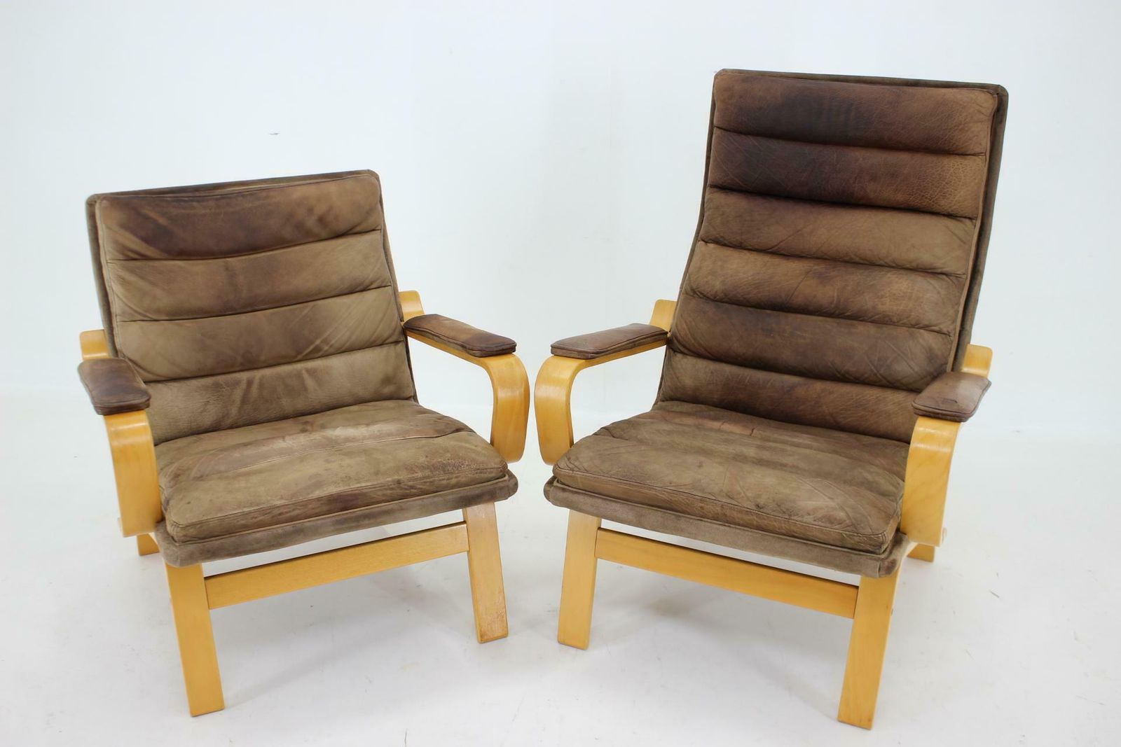 1970s Pair Of Yngve Ekström  Contino  Leather Armachair Sweden photo 1577.0