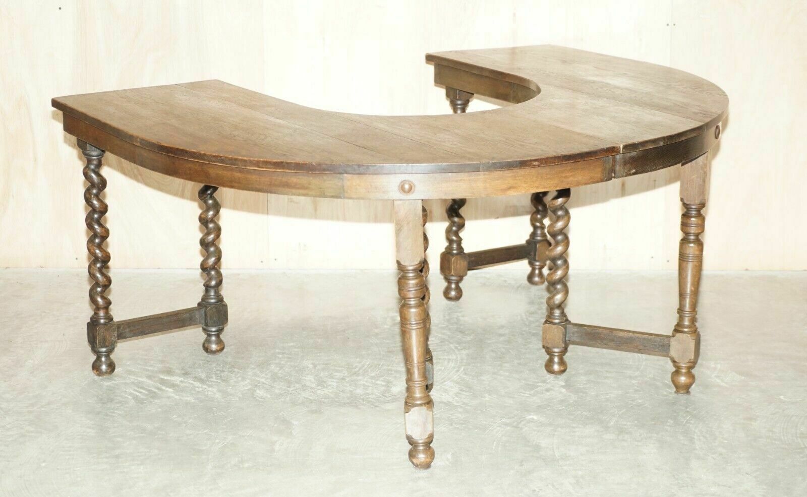 Rare & Collectable Antique Jacobean Revival Barley Twist Leg English Hunt Table