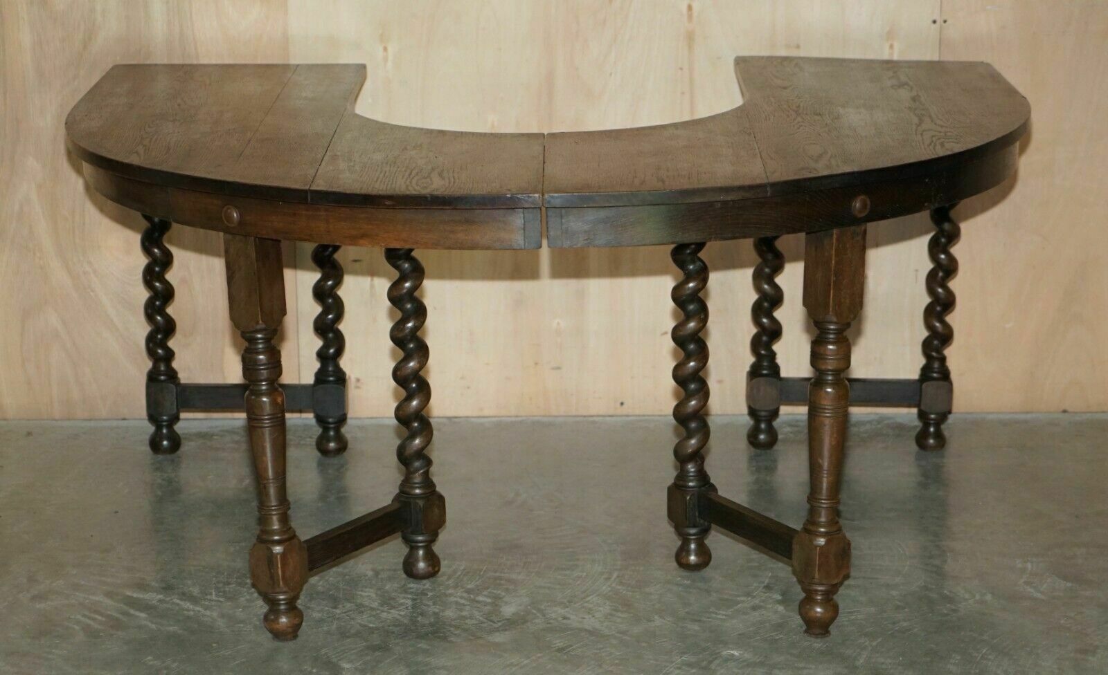Rare & Collectable Antique Jacobean Revival Barley Twist Leg English Hunt Table photo furniture