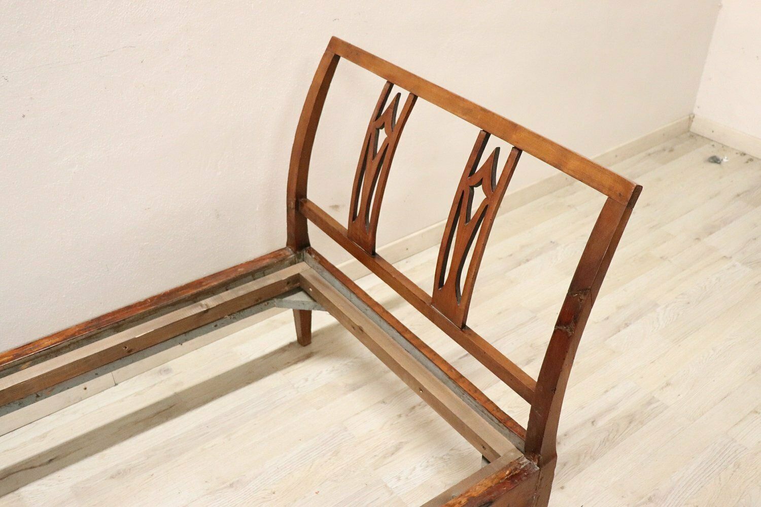 Antique Single Bed In Cherry Wood, Early 19th Century photo Furniture