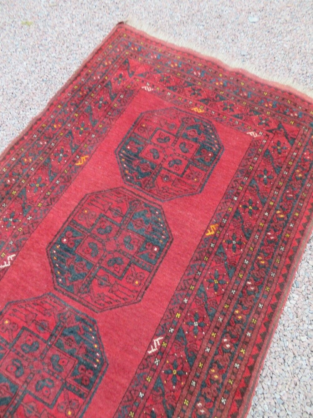 Antique Afghan Ersari Sulayman Village Rug.206cm X 109cm. photo vintage