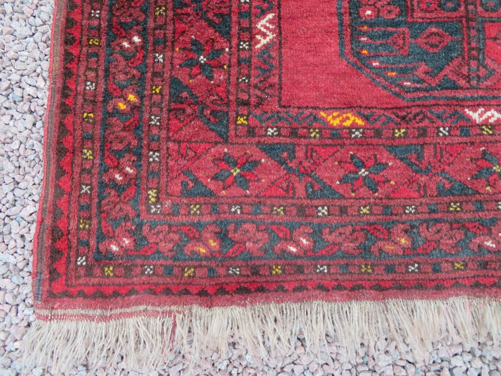 Textiles Antique Afghan Ersari Sulayman Village Rug.206cm X 109cm. photo