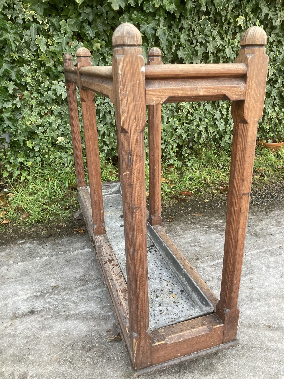 Gothic Country House Victorian  Pitch Pine Umbrella / Stick Stand photo 475.0