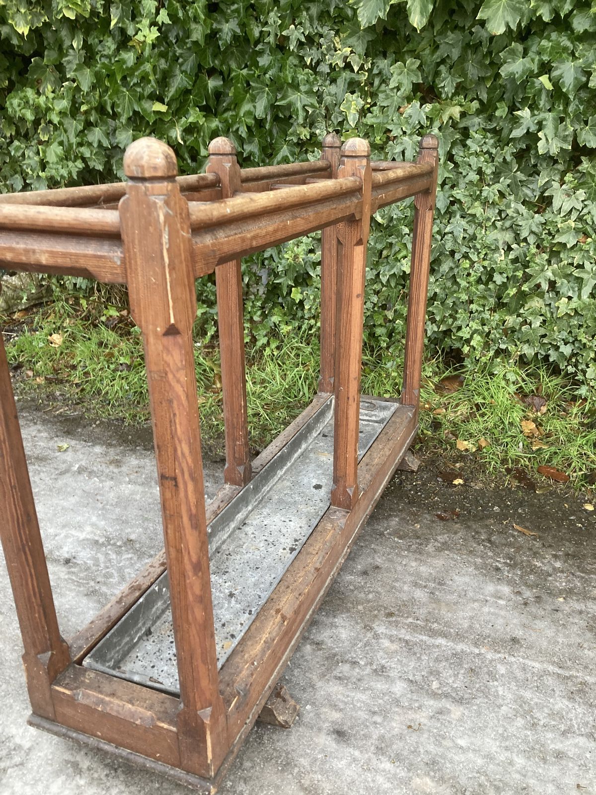 Gothic Country House Victorian  Pitch Pine Umbrella / Stick Stand photo buy