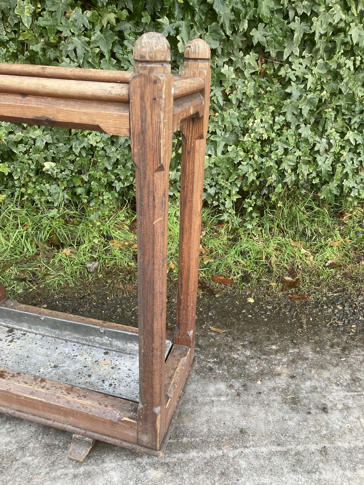 Furniture Gothic Country House Victorian  Pitch Pine Umbrella / Stick Stand photo