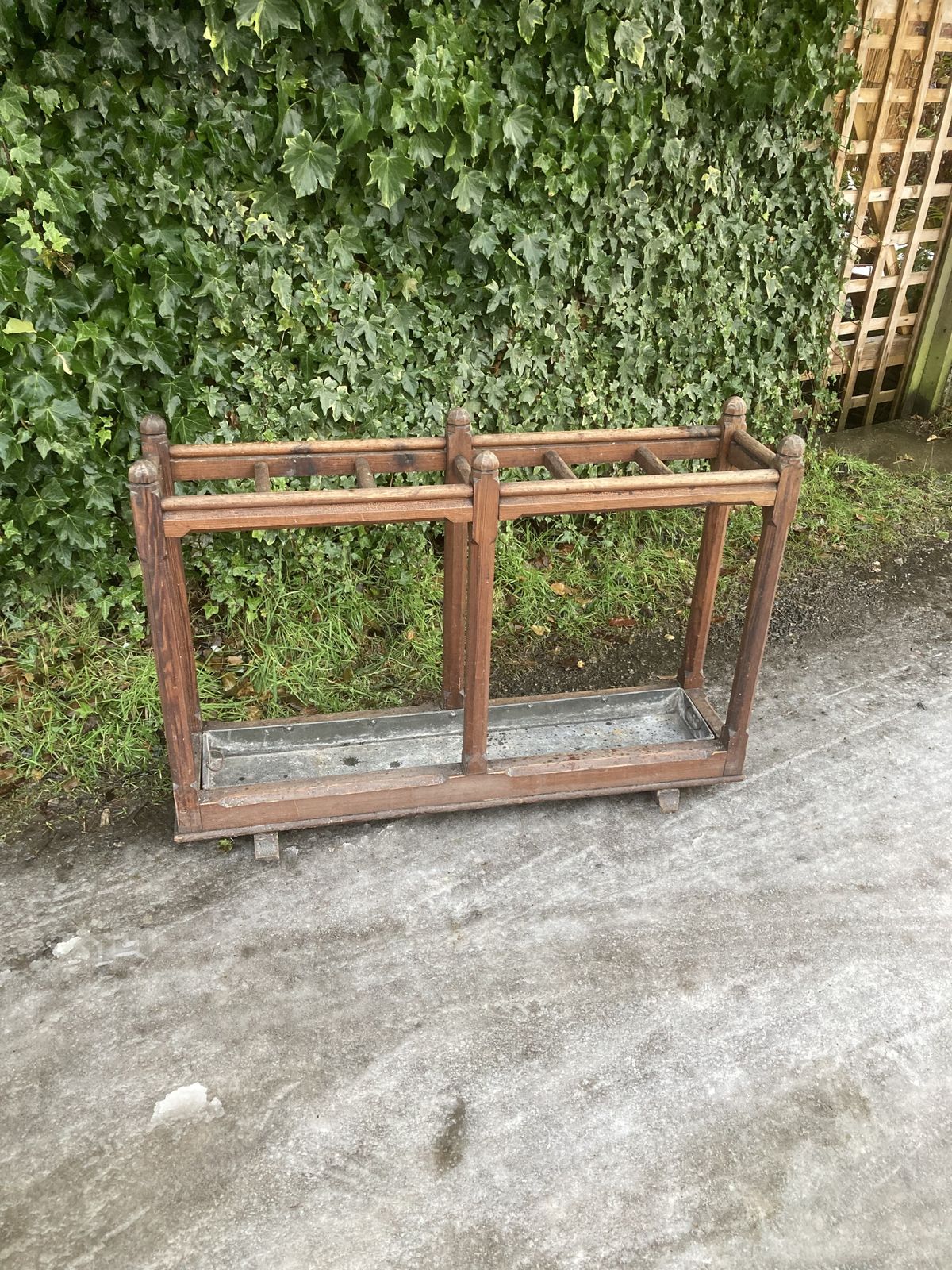 Gothic Country House Victorian  Pitch Pine Umbrella / Stick Stand