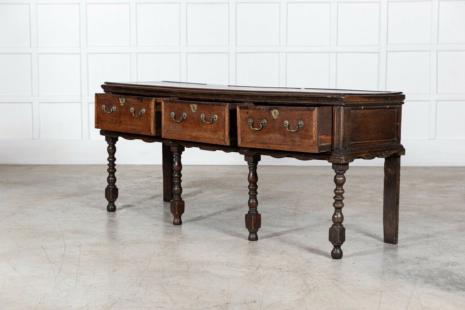 English 18thc Vernacular Oak Dresser Base photo 4198.0