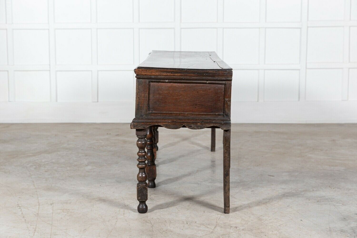 Furniture English 18thc Vernacular Oak Dresser Base photo