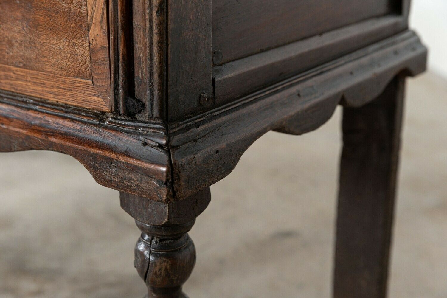 photo vintage English 18thc Vernacular Oak Dresser Base
