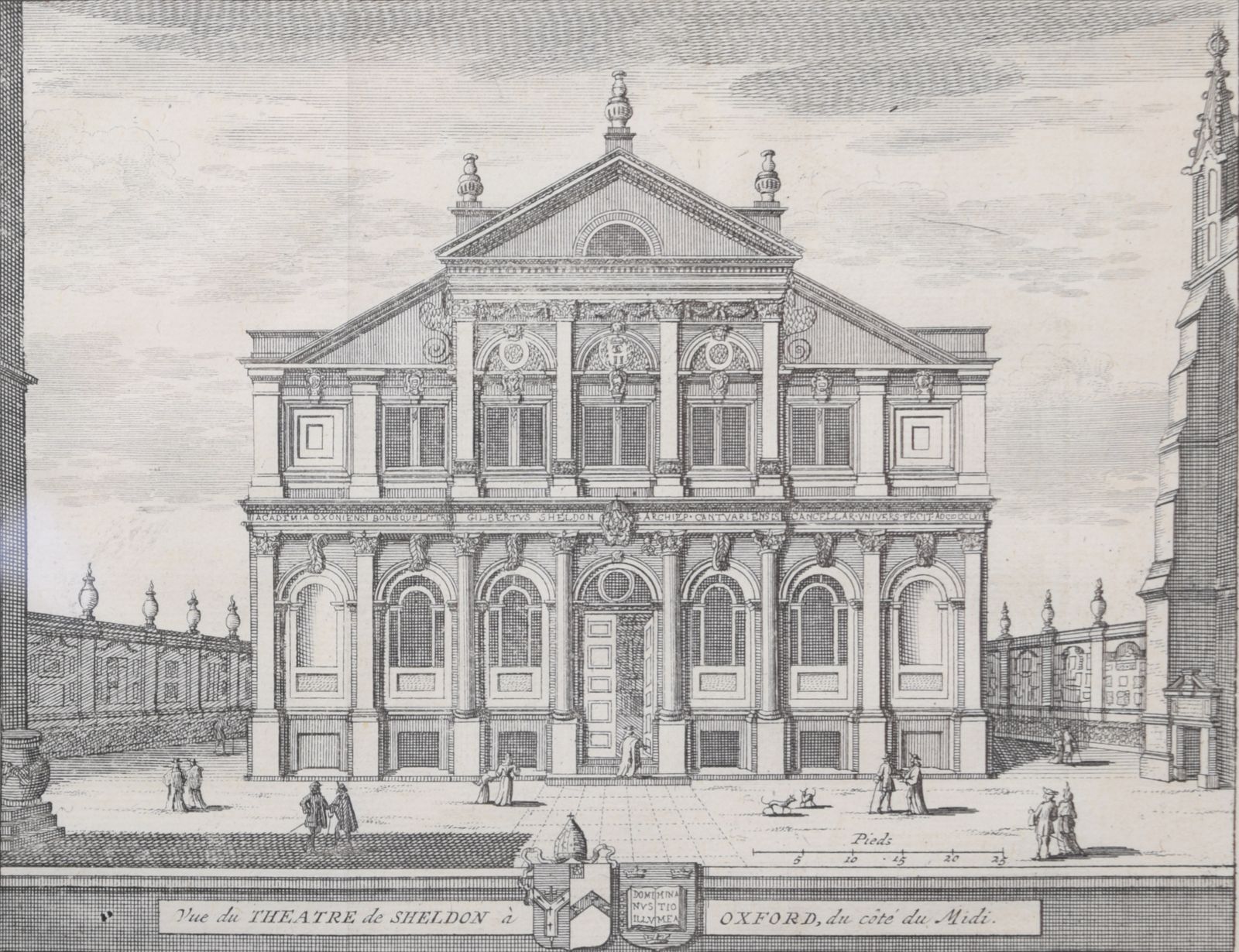 Pieter Van Der Aa (1659 1733), After David Loggan (1634–1692) The Sheldonian Theatre, University Of Oxford (1727) photo for sale