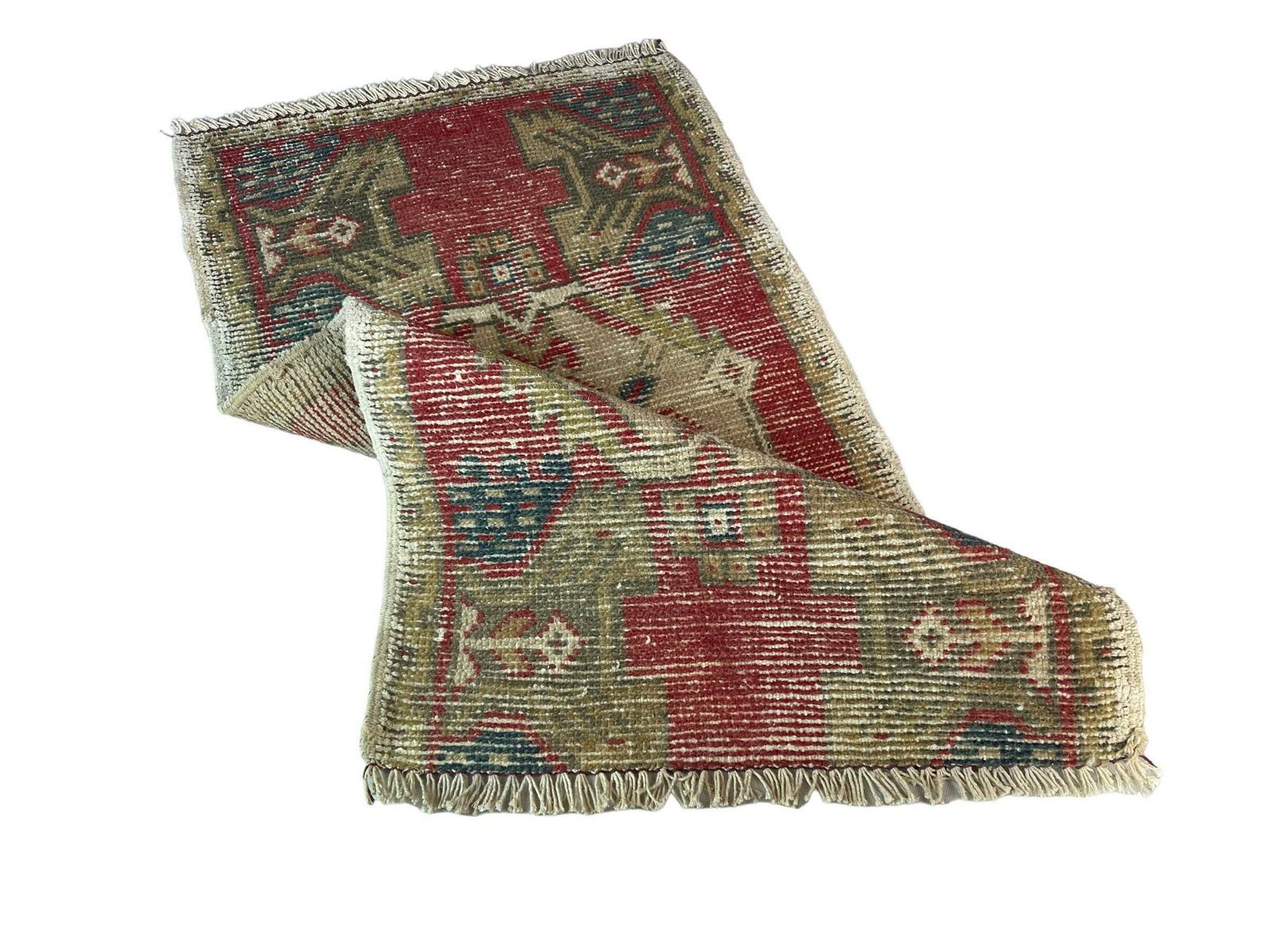 Traditional Turkish Anatolian Rug , Vintage Anatolian Turkish Rug 93x52 Cm photo for sale
