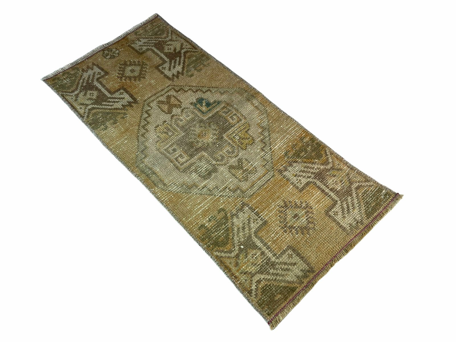 Traditioneel Turks Anatolisch Tapijt, Vintage Anatolisch Turks Tapijt 90 X 41 Cm photo Textiel