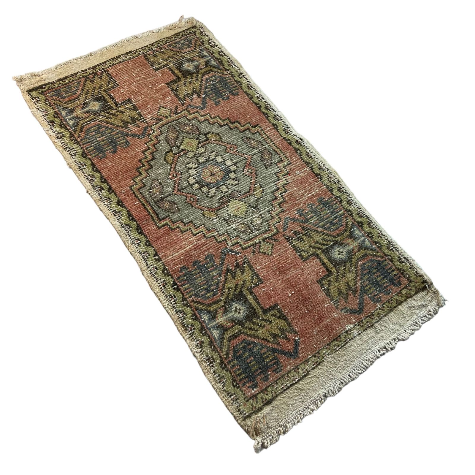 Traditional Turkish Anatolian Rug , Vintage Anatolian Turkish Rug 99 X 52 Cm photo 214.0