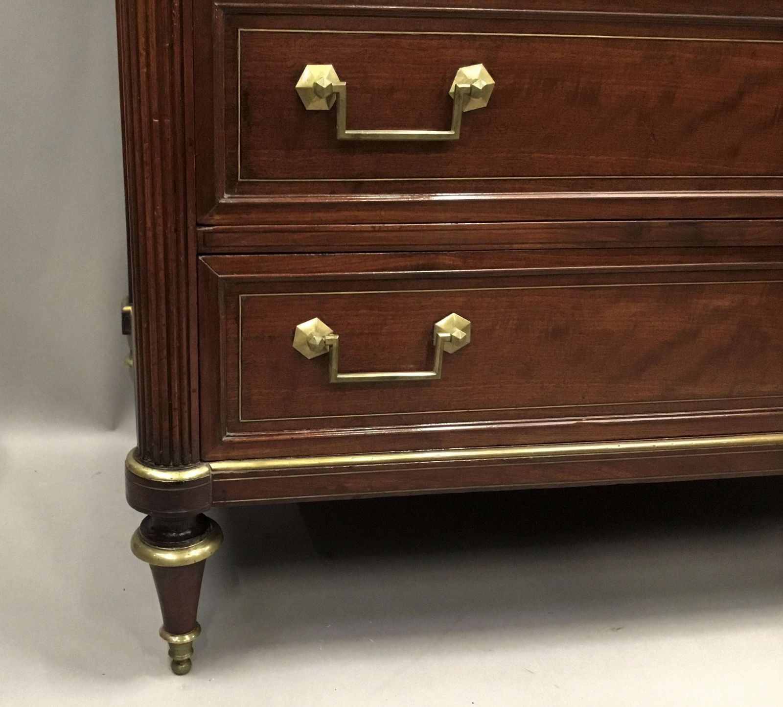 Late C18th Louis XVI Neoclassical Figured Mahogany Commode photo Furniture
