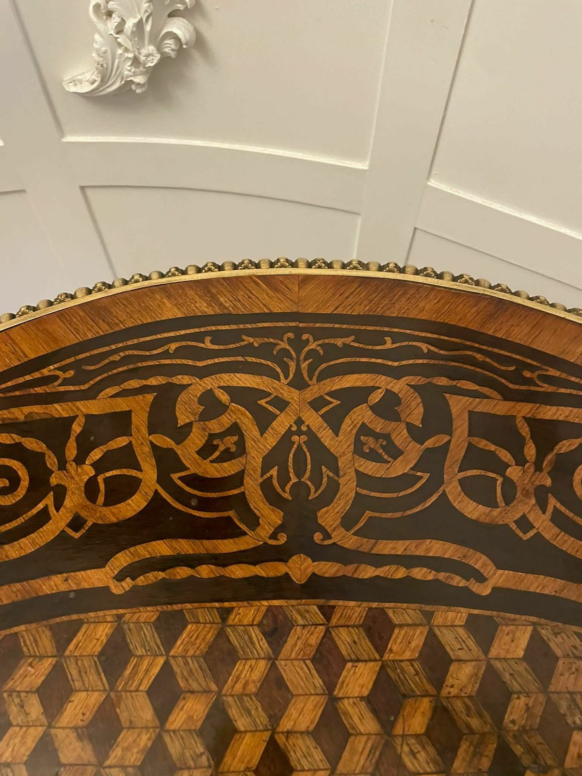 4395.0 Outstanding Quality Antique 19th Century French Freestanding Marquetry And Parquetry Centre Table photo