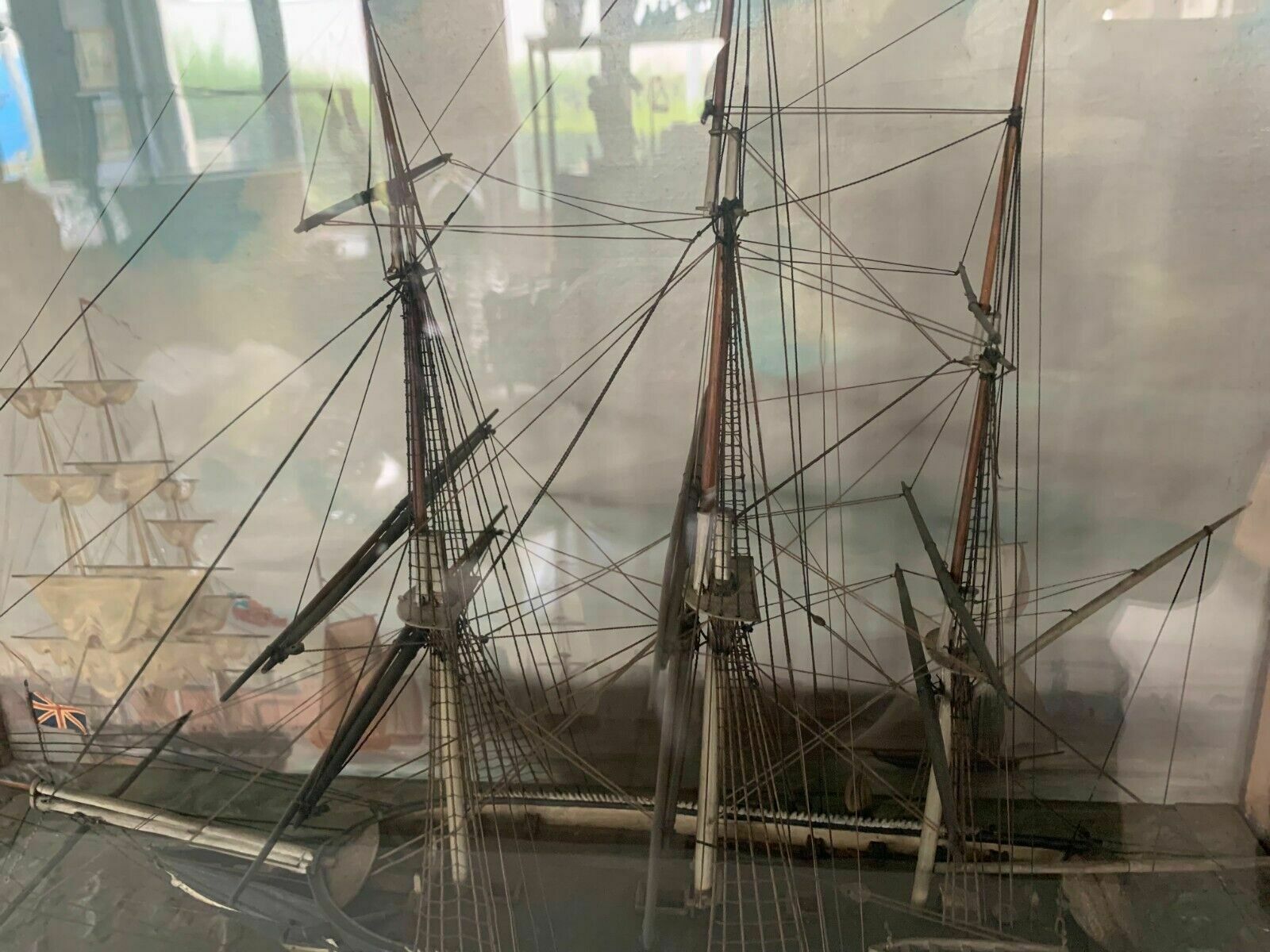Old Model Of A Sailboat With Three Masts In Its 19th Century Showcase photo 2137.01