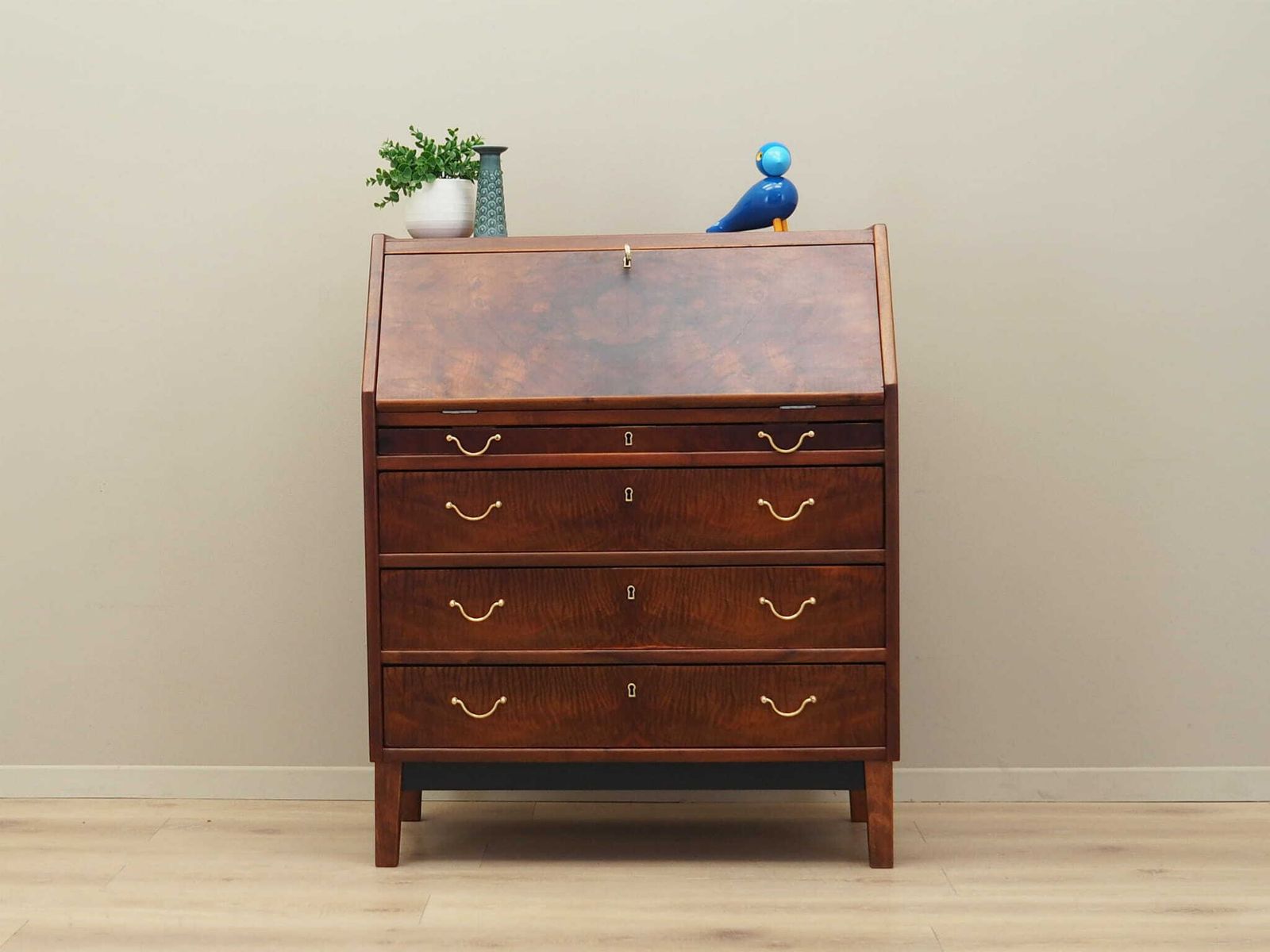 Walnoot Secretaire, Deens Design, Jaren 1960, Productie: Denemarken photo furniture