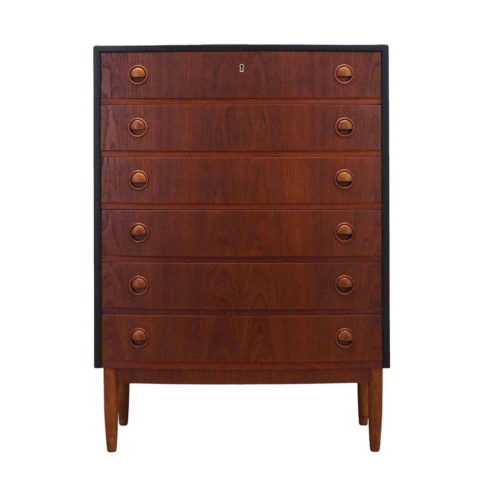 Teak Chest Of Drawers, Danish Design, 1960s, Designer: Kai Kristiansen, Manufacturer: Feldballes Møbelfabrik