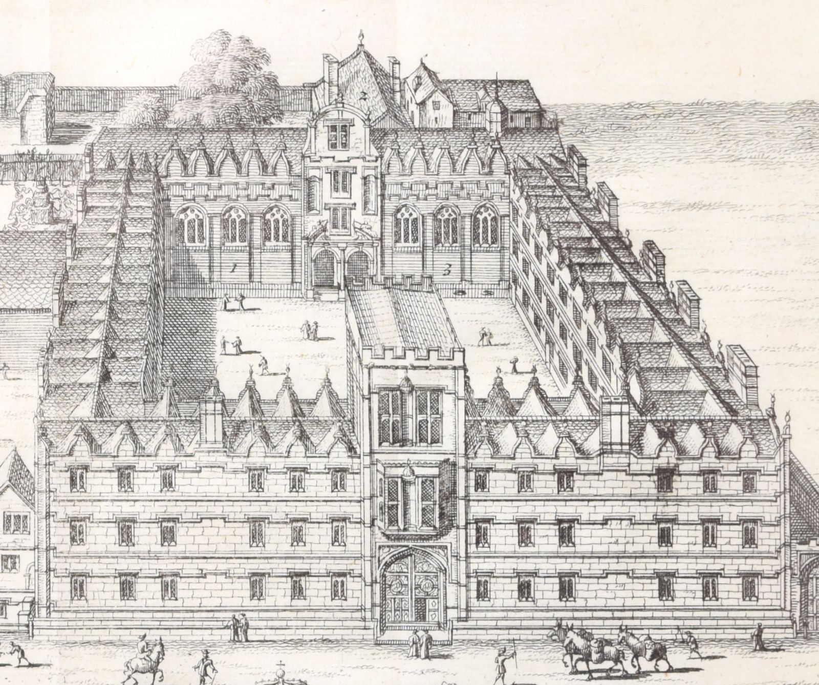 University College, Oxford Engraving By Pieter Van Der Aa After David Loggan photo Art