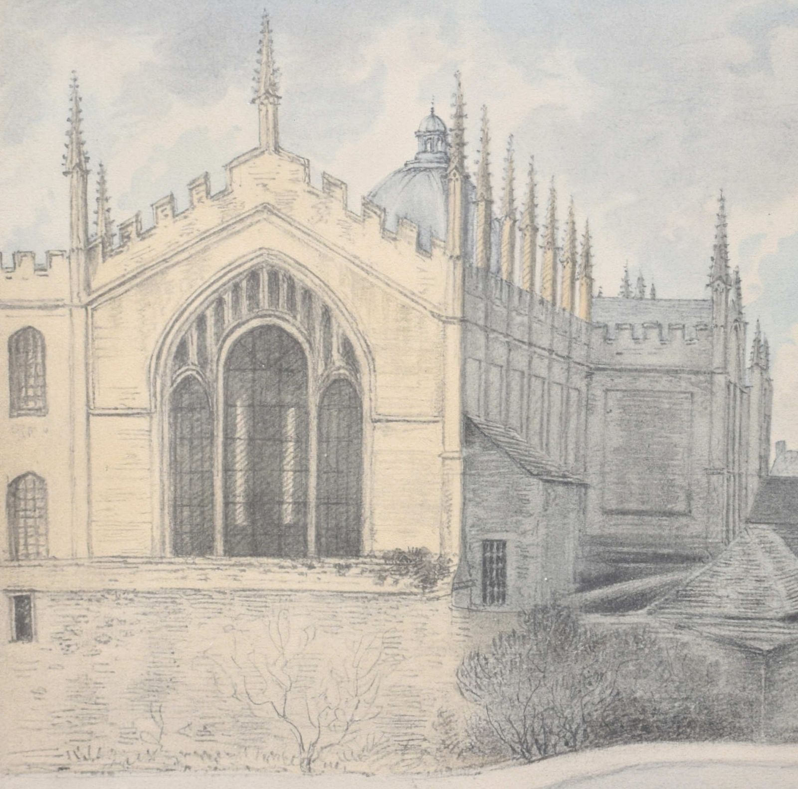 John Baptist Malchair (1730 – 1812) View From The Master’s Lodgings, New College, Oxford 1929 photo furniture