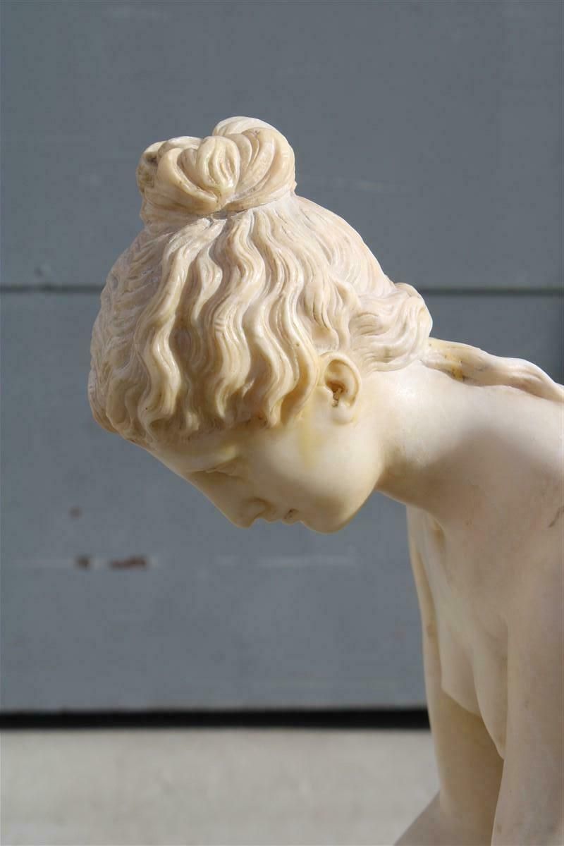 photo furniture Lady In Solid Italian Art Nouveau Marble With Column And Fountain 1910