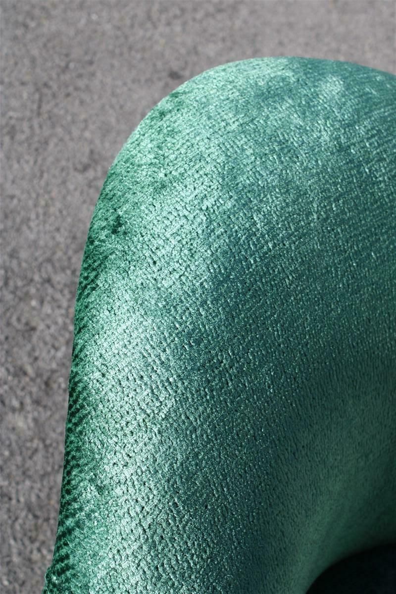 photo for sale Mid Century Italian Green Velvet Armchair Ico Parisi Style, 1950s