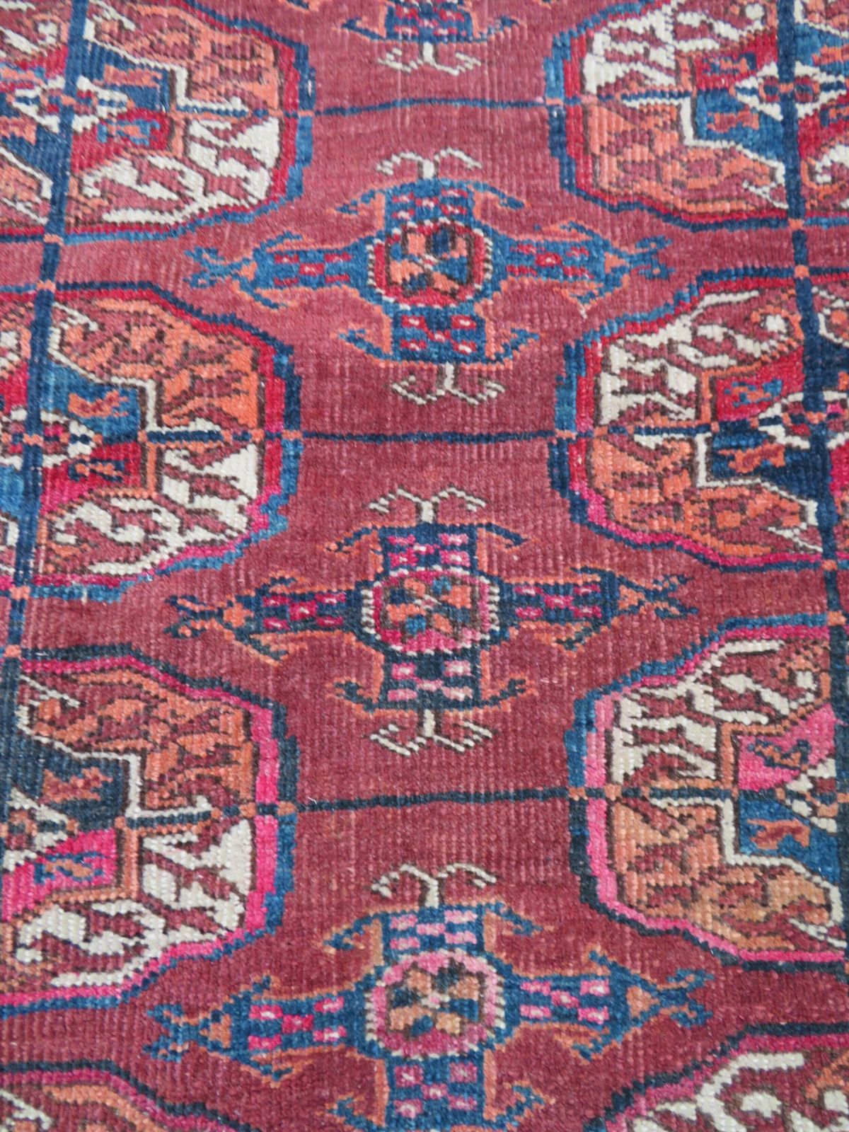 Antique Tekke Turkmen "Wedding Dowry" Rug. Circa 1880.135cm X 128cm. photo Textiles