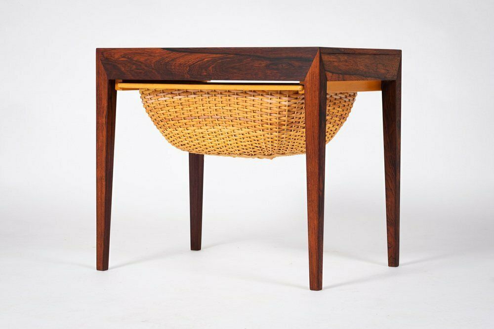 Sewing Table In Rosewood By Severin Hansen For Haslev Furniture Carpentry, 1950s photo for sale